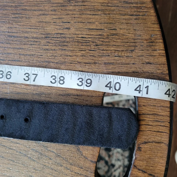 Black Velvet Belt with Gold Hardware Women's 41 Inch Belt - Picture 5 of 7